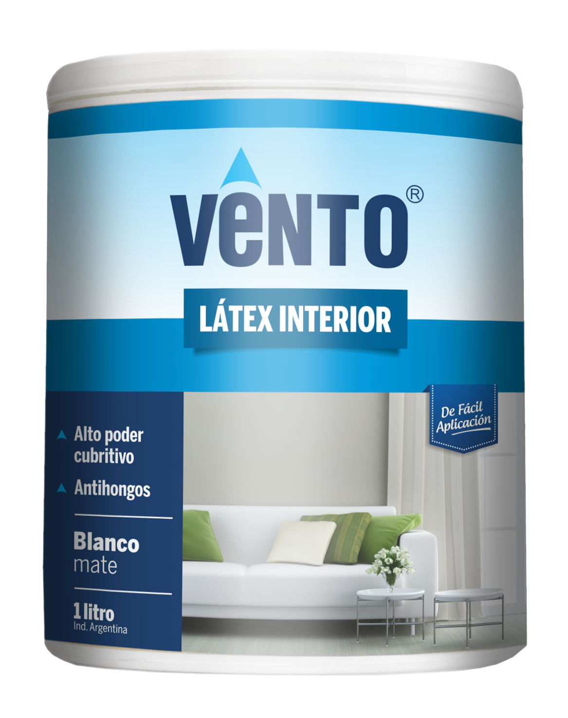 LATEX VENTO INTERIOR 4 X 1 LT.