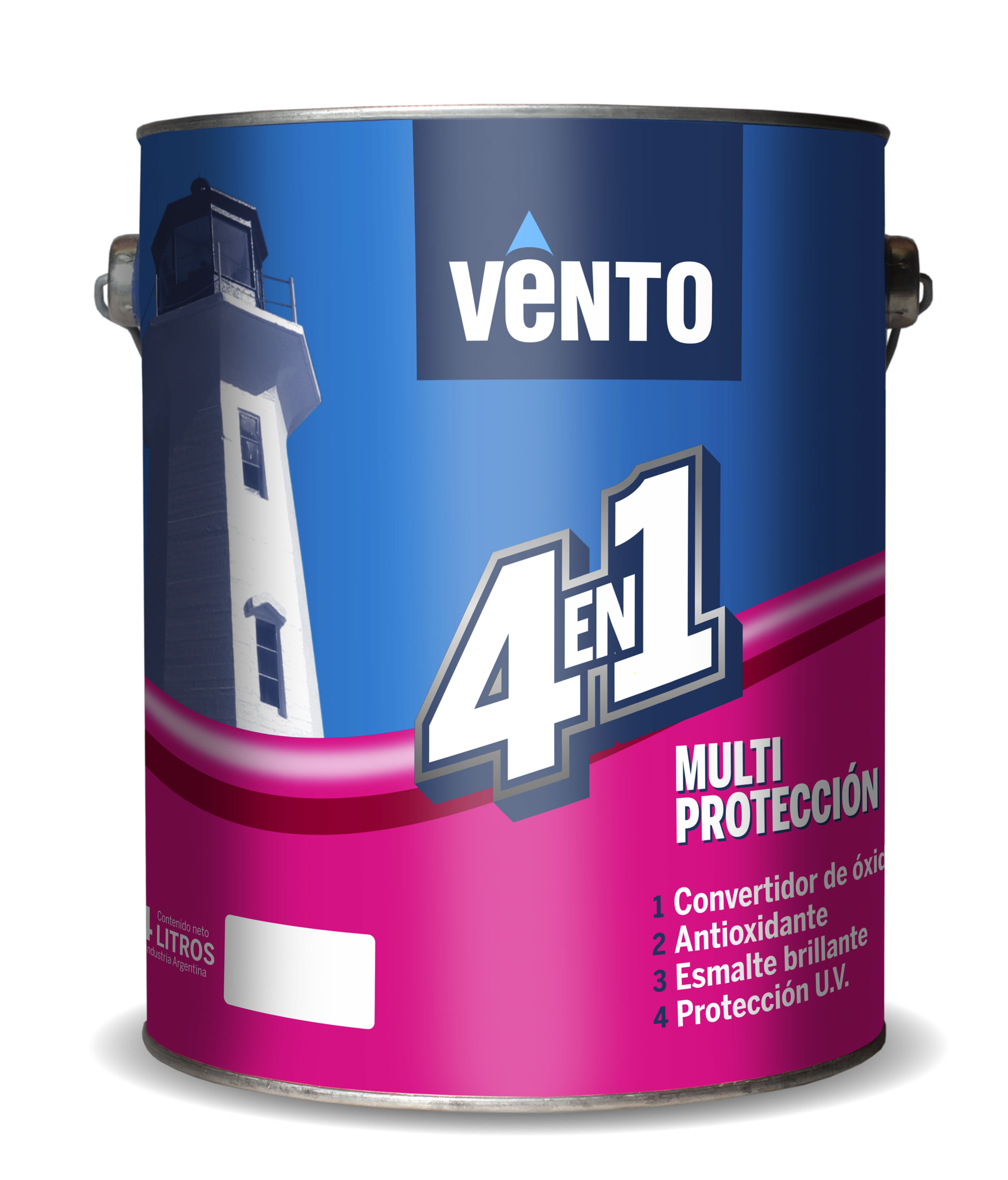 VENTO 4 en 1 AMARILLO (PACK X 4) X 1LT.