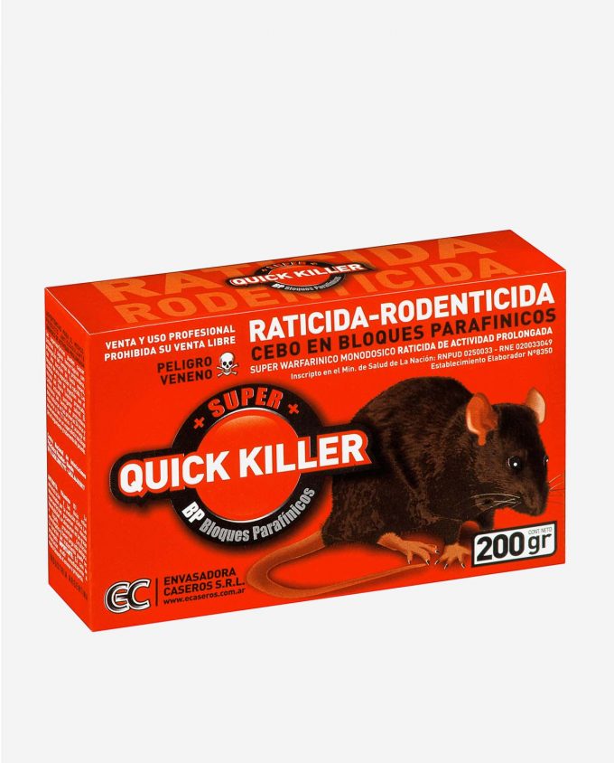 RATICIDA QUICK KILLER CEBO BLISTER X 100 GRS